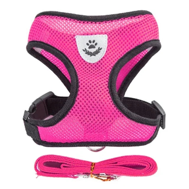 Reflektierendes Mesh-Hundegeschirr mit Leine