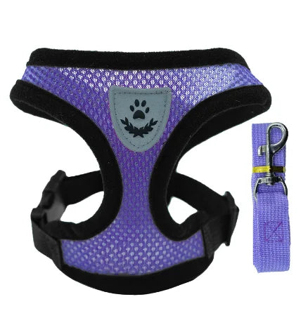 Reflektierendes Mesh-Hundegeschirr mit Leine