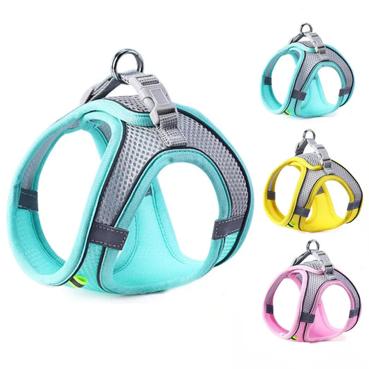 Reflektierendes Mesh-Hundegeschirr mit Leine
