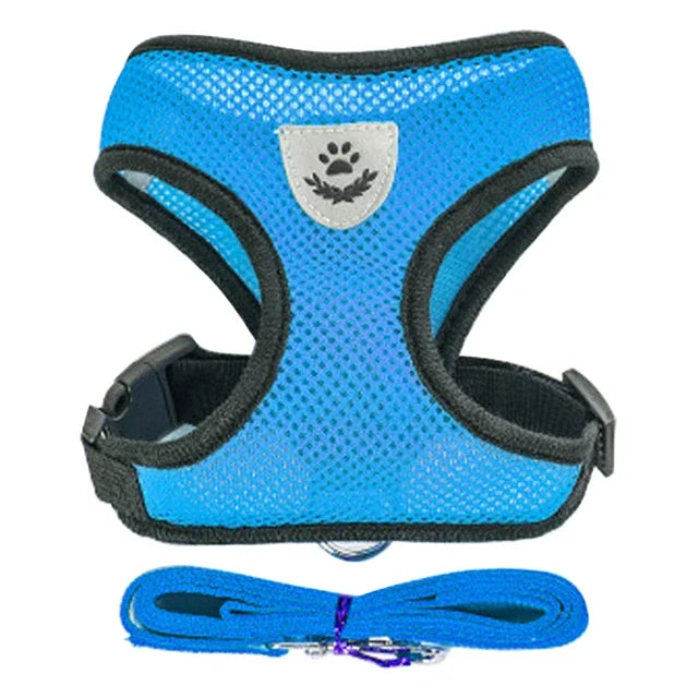 Reflektierendes Mesh-Hundegeschirr mit Leine