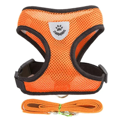 Reflektierendes Mesh-Hundegeschirr mit Leine