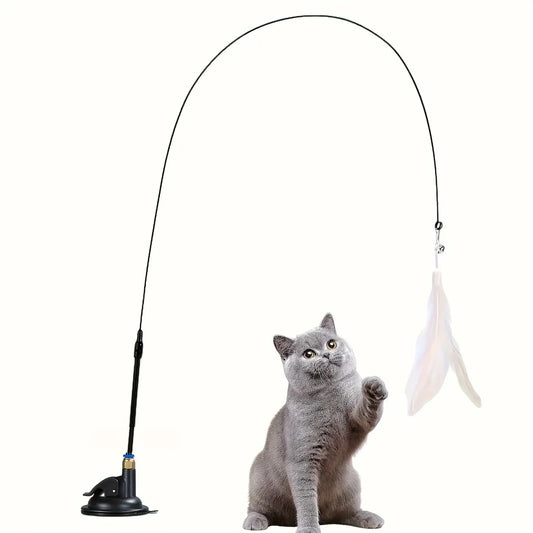 Katzenangel mit Saugnapf und Glöckchen