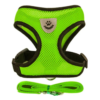 Reflektierendes Mesh-Hundegeschirr mit Leine