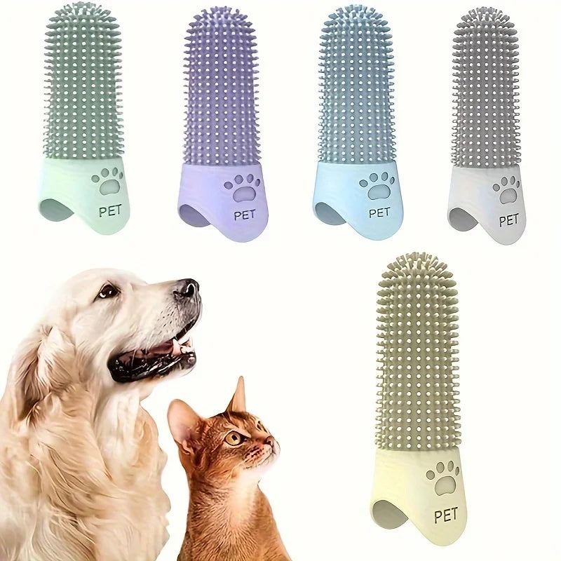 Silikon-Fingerzahnbürste für Hunde und Katzen