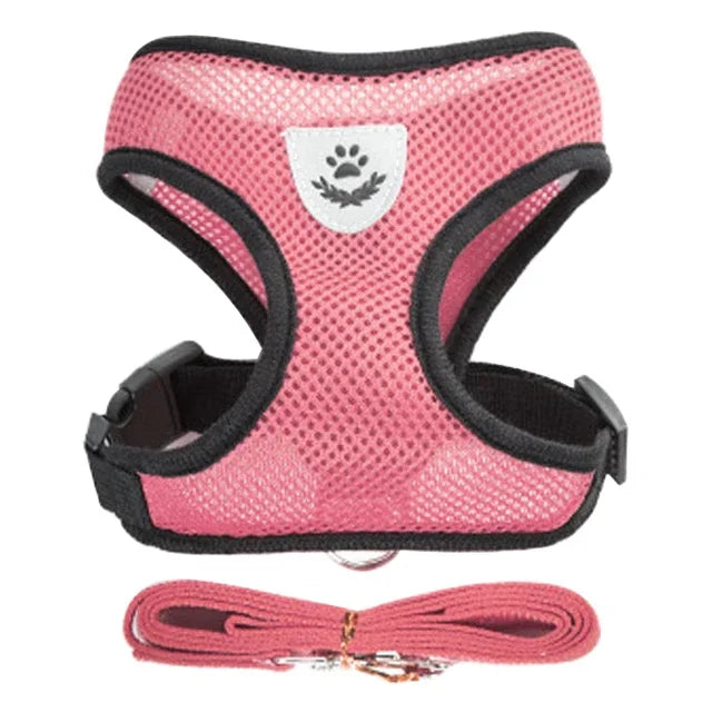 Reflektierendes Mesh-Hundegeschirr mit Leine