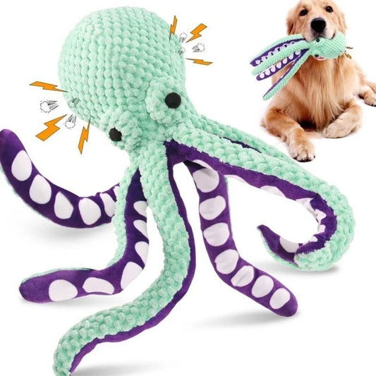 Oktopus-Plüschspielzeug für Hunde