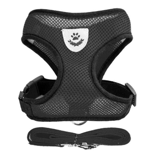 Reflektierendes Mesh-Hundegeschirr mit Leine